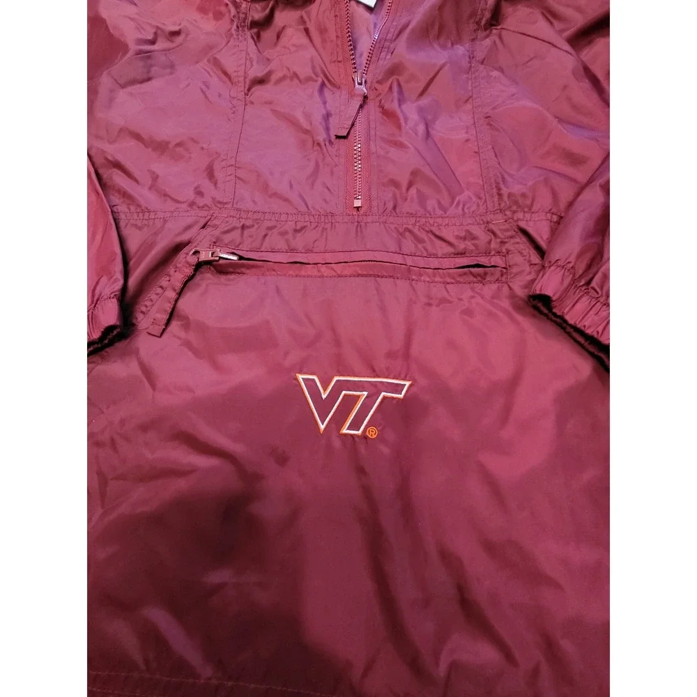 Hibbett Sports Virginia Tech Hokies Maroon Windbreaker Jacket Kids Large 14-16